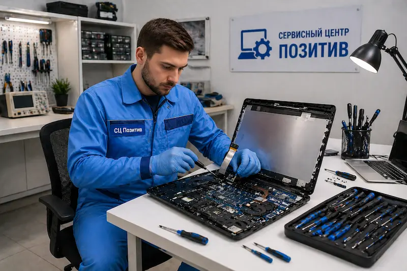 Замена шлейфа матрицы ноутбука в Чебоксарах