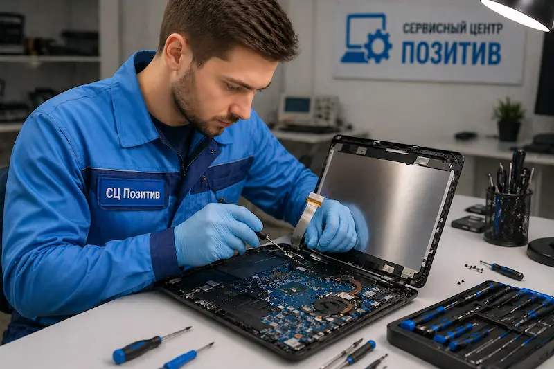 Ремонт шлейфа матрицы ноутбука в Чебоксарах