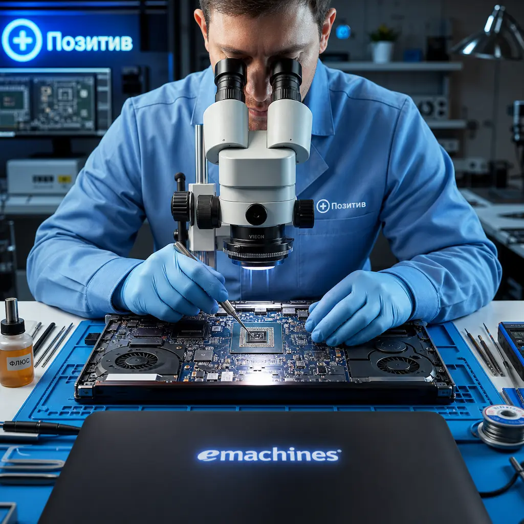 Замена видеокарты ноутбука Emachines в Чебоксарах