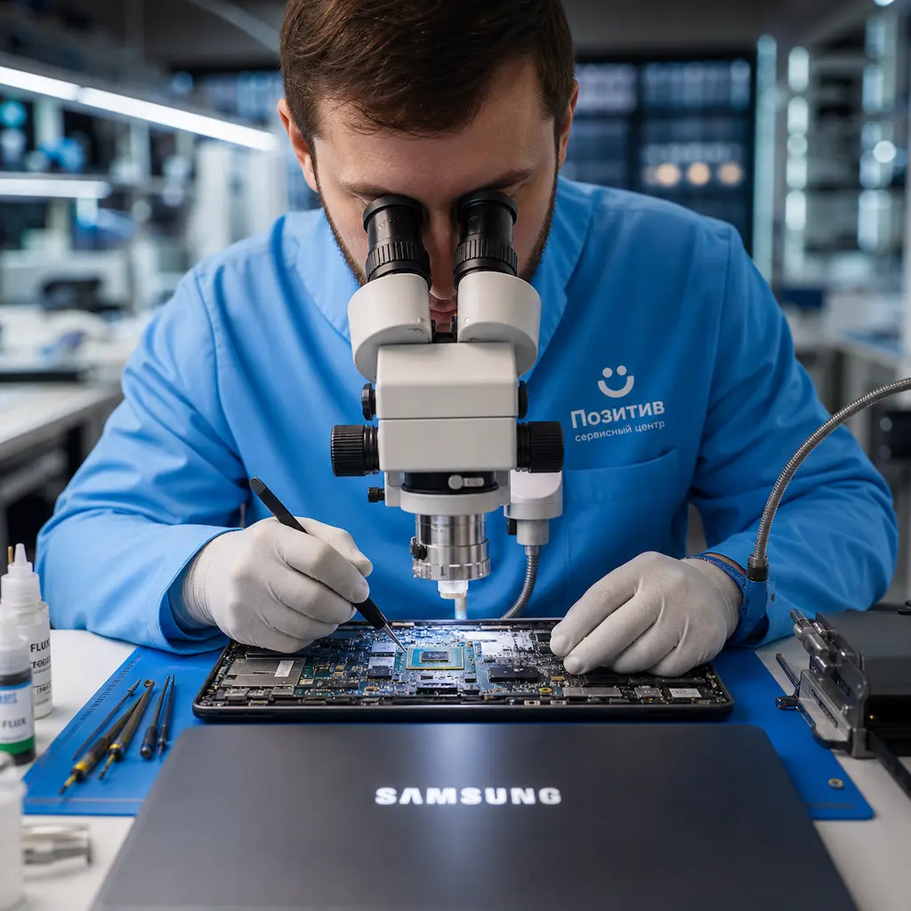 Замена видеокарты ноутбука Samsung в Чебоксарах