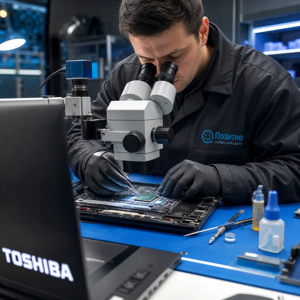 Замена видеокарты ноутбука Toshiba в Чебоксарах