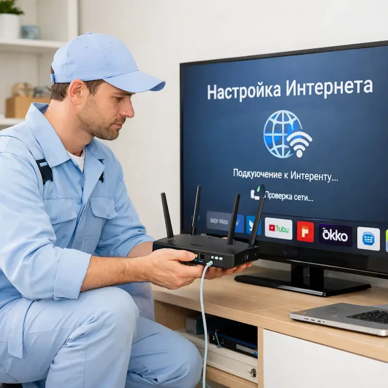 Настройка интернета на телевизоре в Чебоксарах