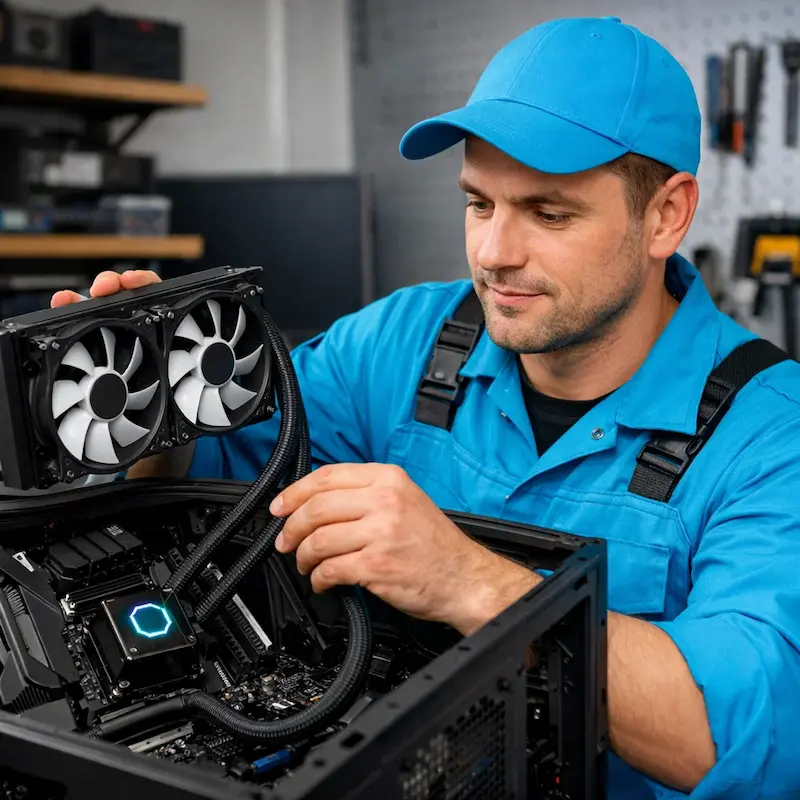 Установка водяного охлаждения на компьютер в Чебоксарах